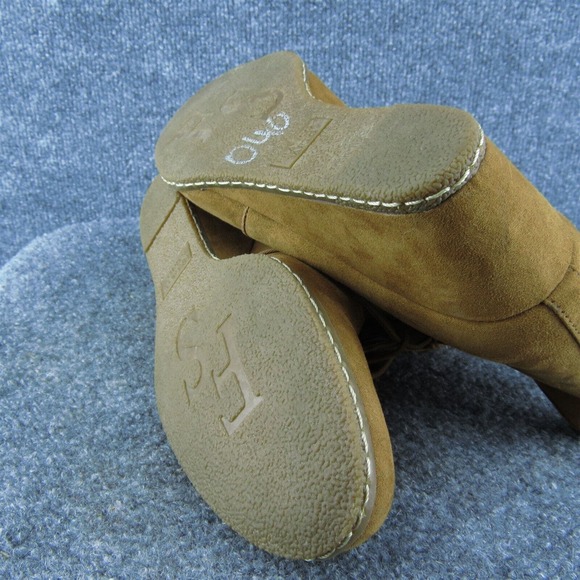 Franco Sarto Annabelle Brown Suede Wedge Ankle Boots Women 9.5 Lace Up - Picture 9 of 9